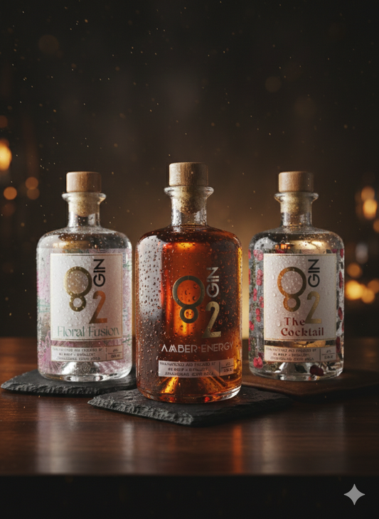 Mixed craft gin case bottle lineup, craft gin Gauteng